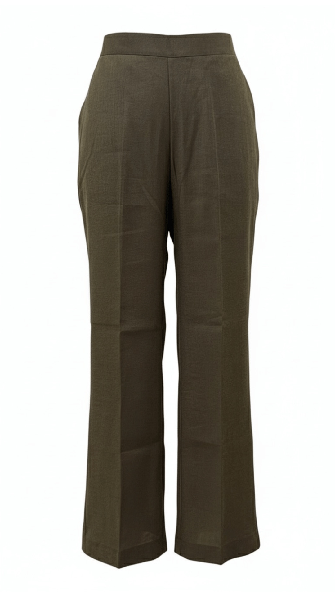 Olive Straight-Leg Pants for Women – Cotton-Linen Blend | Sajra