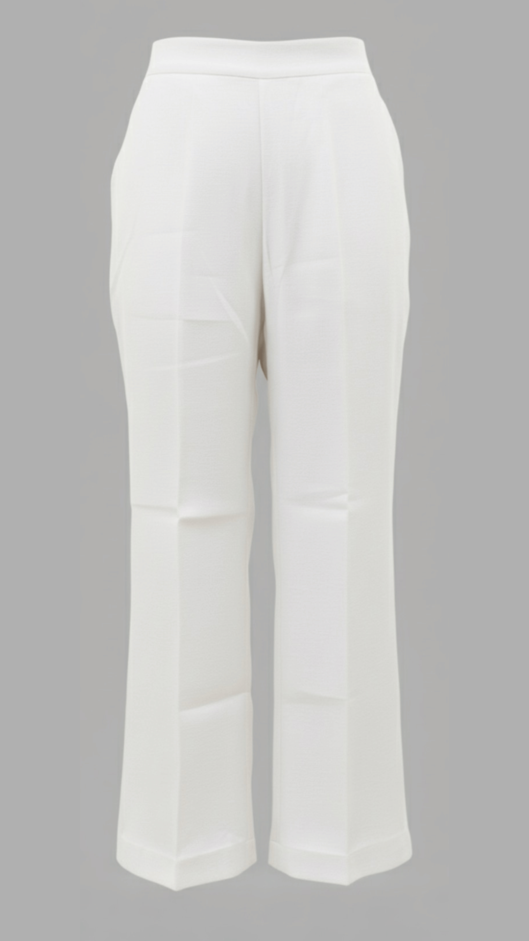 White Straight-Leg Pants for Women – Minimalist Tailored Fit