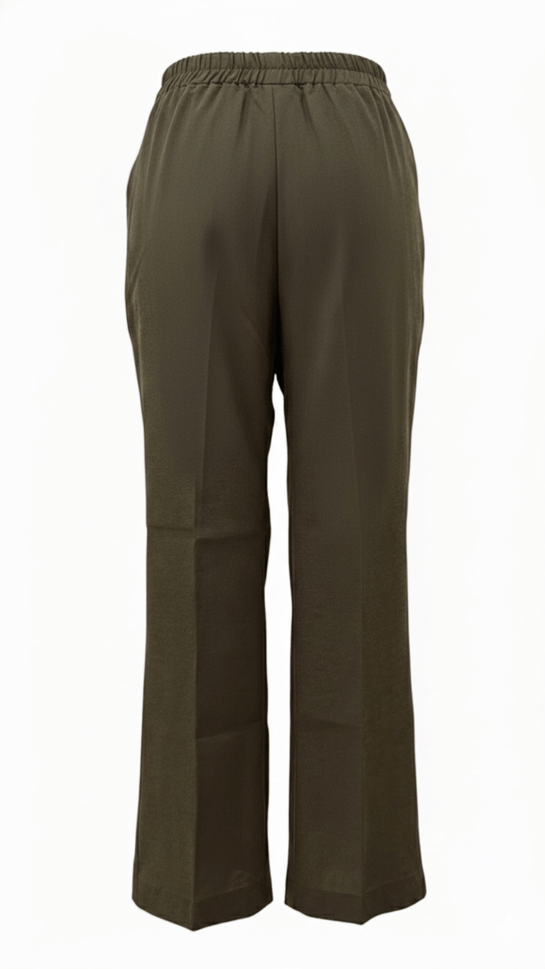 Olive Straight-Leg Pants for Women – Cotton-Linen Blend | Sajra