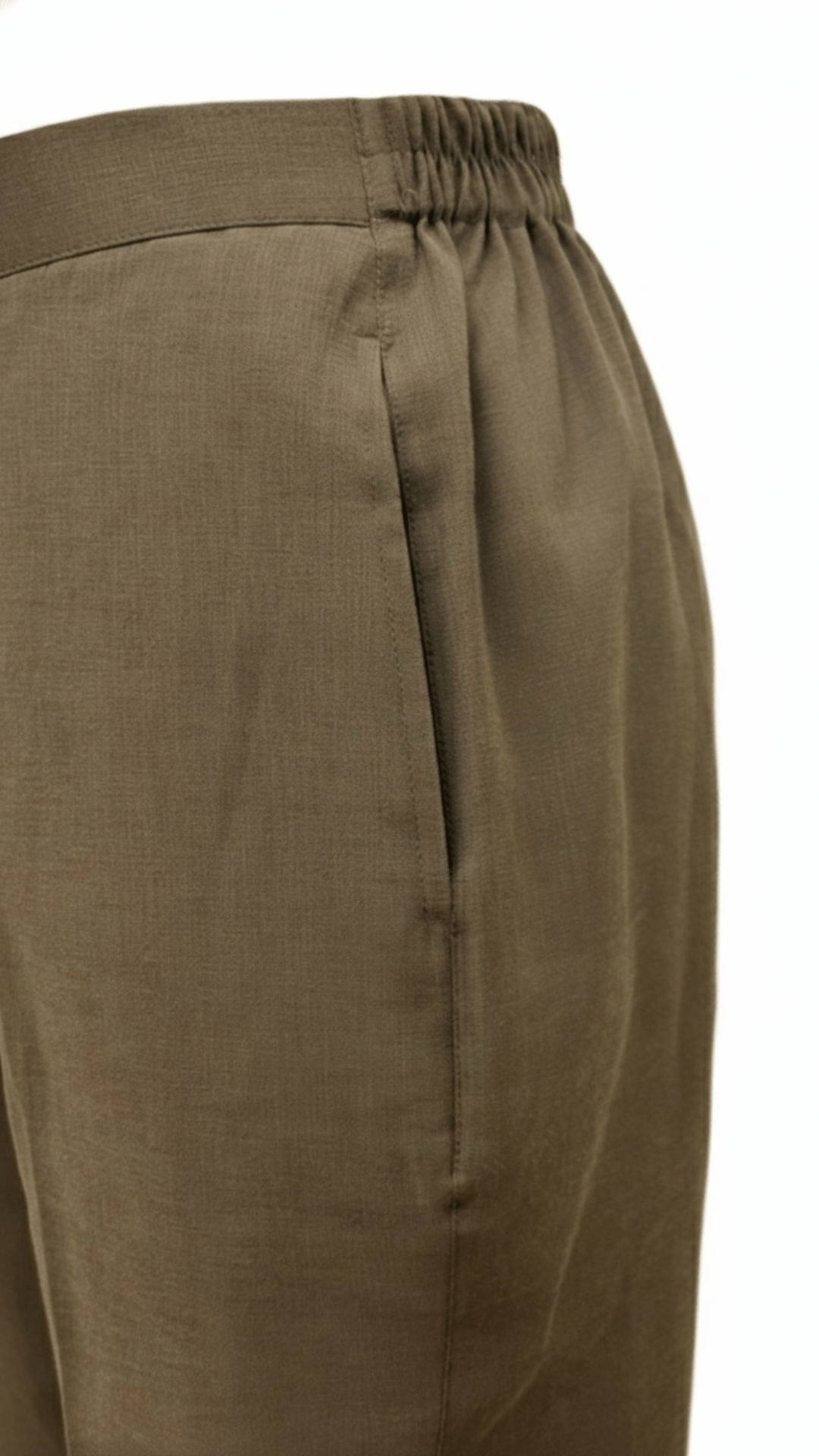Olive Straight-Leg Pants for Women – Cotton-Linen Blend | Sajra