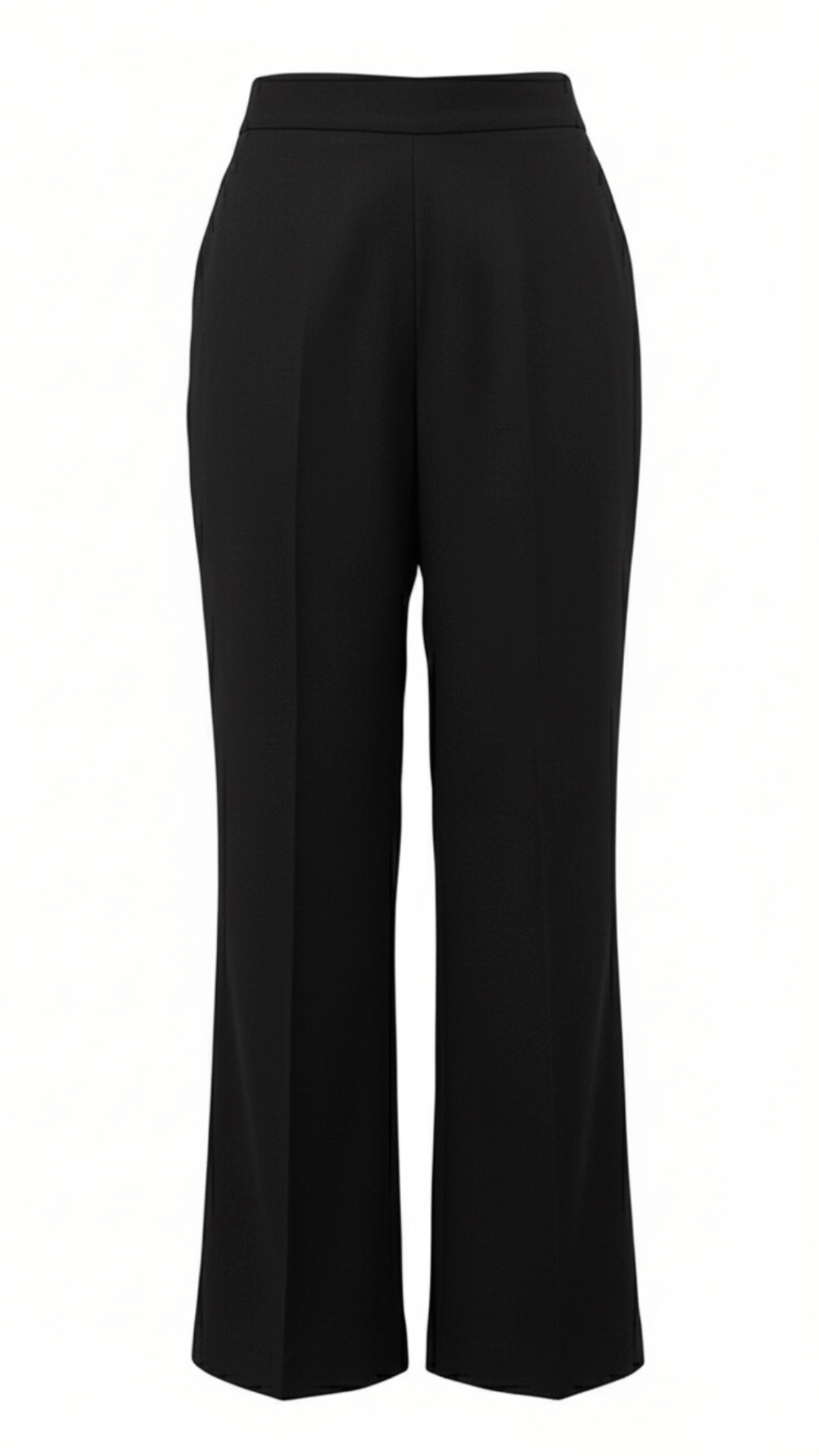 Black Straight-Leg Pants for Women – Cotton-Linen Blend | Sajra