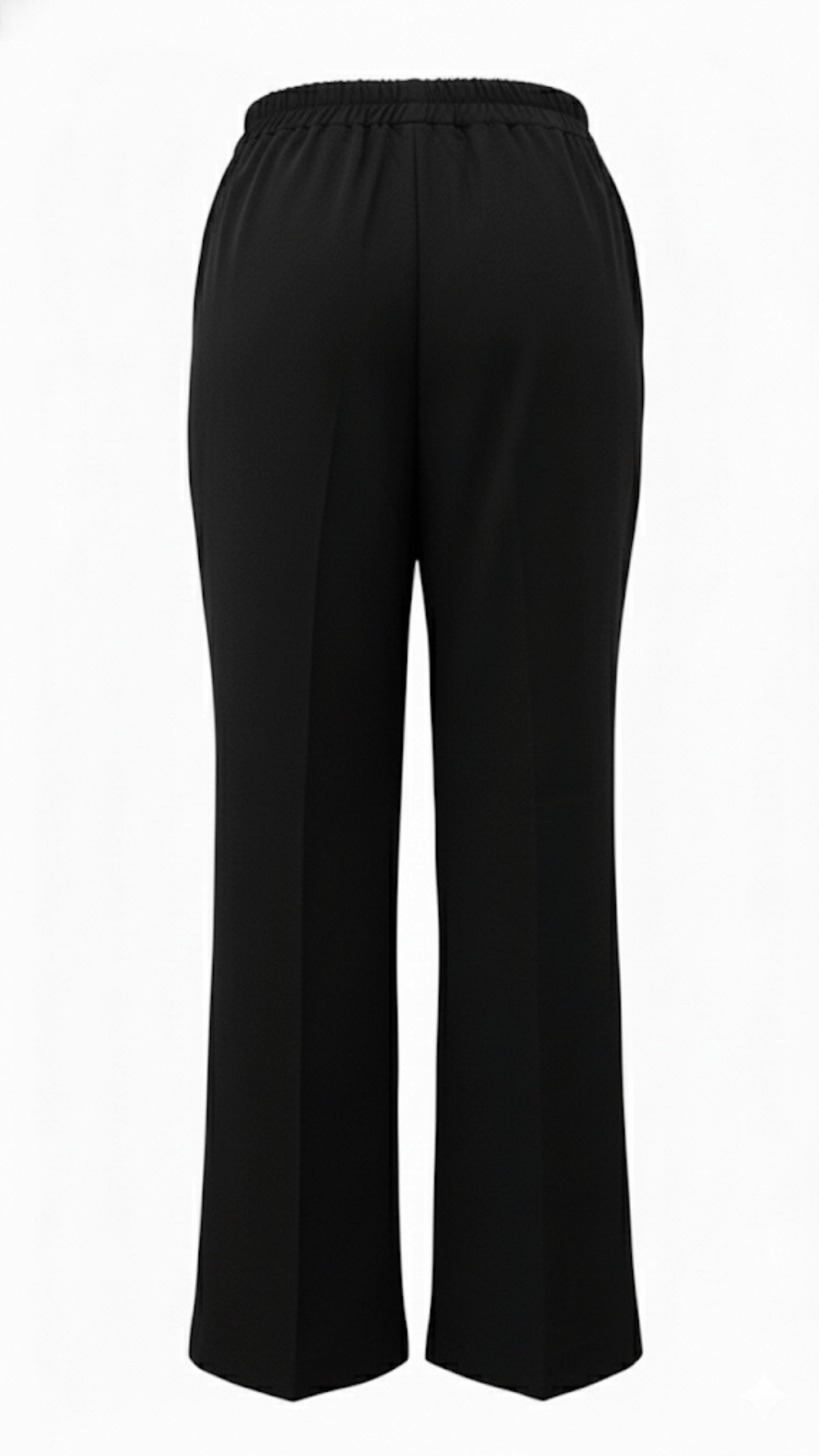 Black Straight-Leg Pants for Women – Cotton-Linen Blend | Sajra