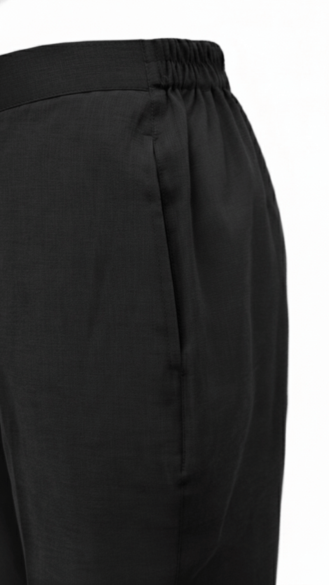 Black Straight-Leg Pants for Women – Cotton-Linen Blend | Sajra