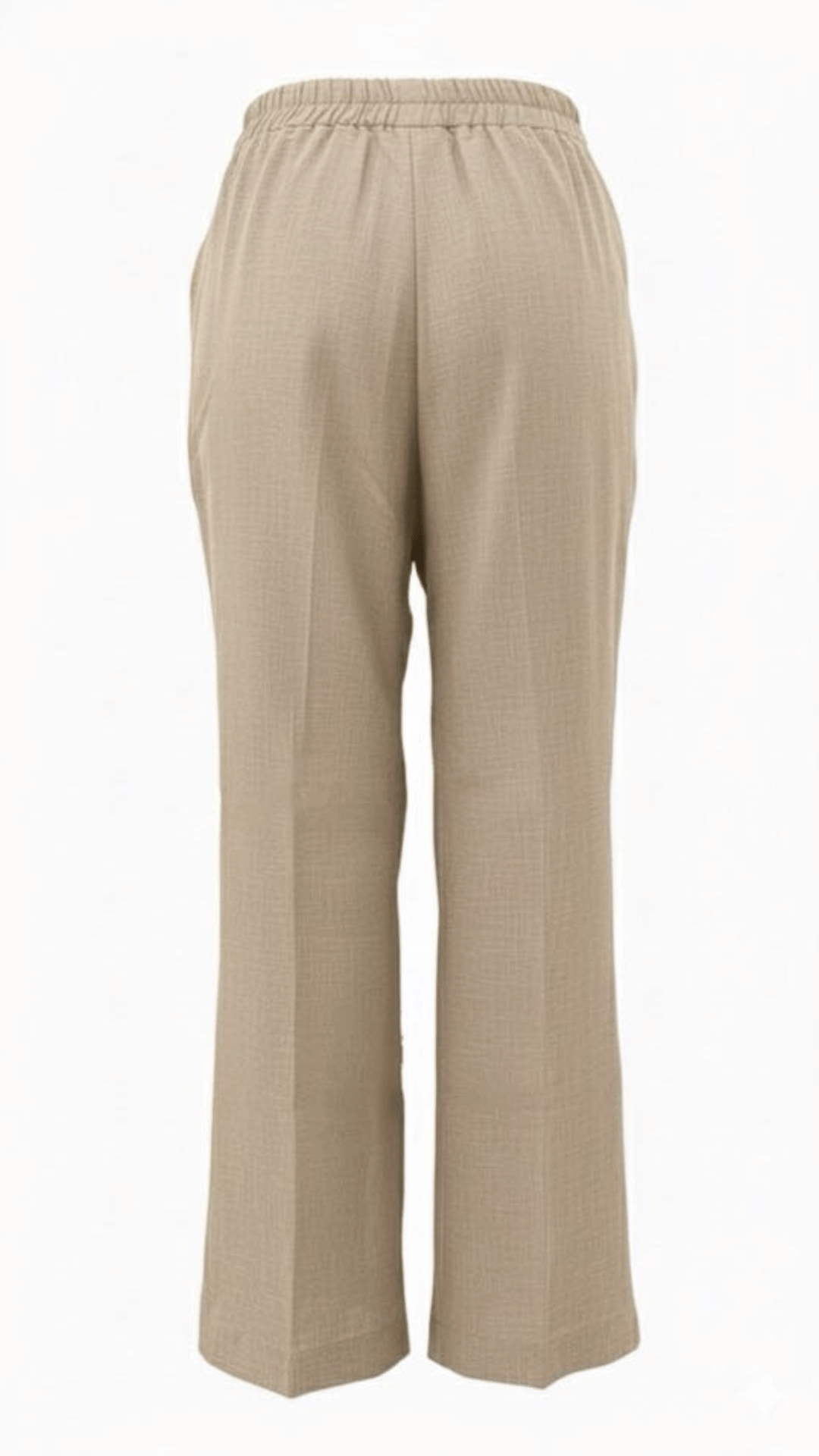 Beige Straight-Leg Pants for Women – Cotton-Linen Blend | Sajra