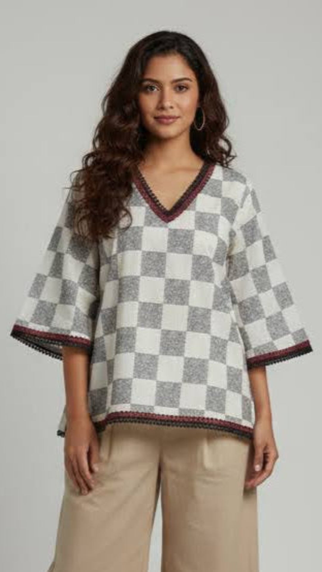 Lalima - Checkered Charm Top