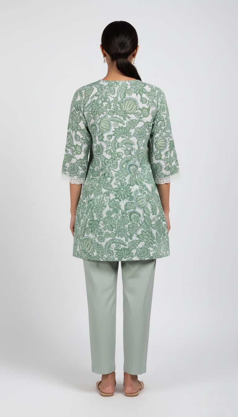 Saira – Mint Bloom Coord Set