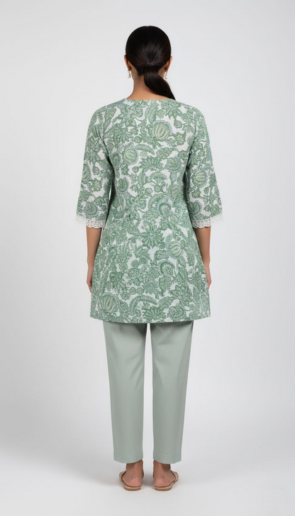 Saira – Mint Bloom Coord Set